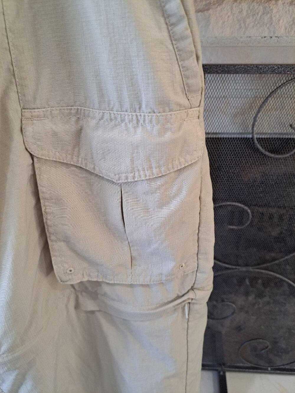 Columbia PFG Convertible Fishing Pants Omni-Shade Zip-Off Shorts Beige Women's L - Picture 2 of 15